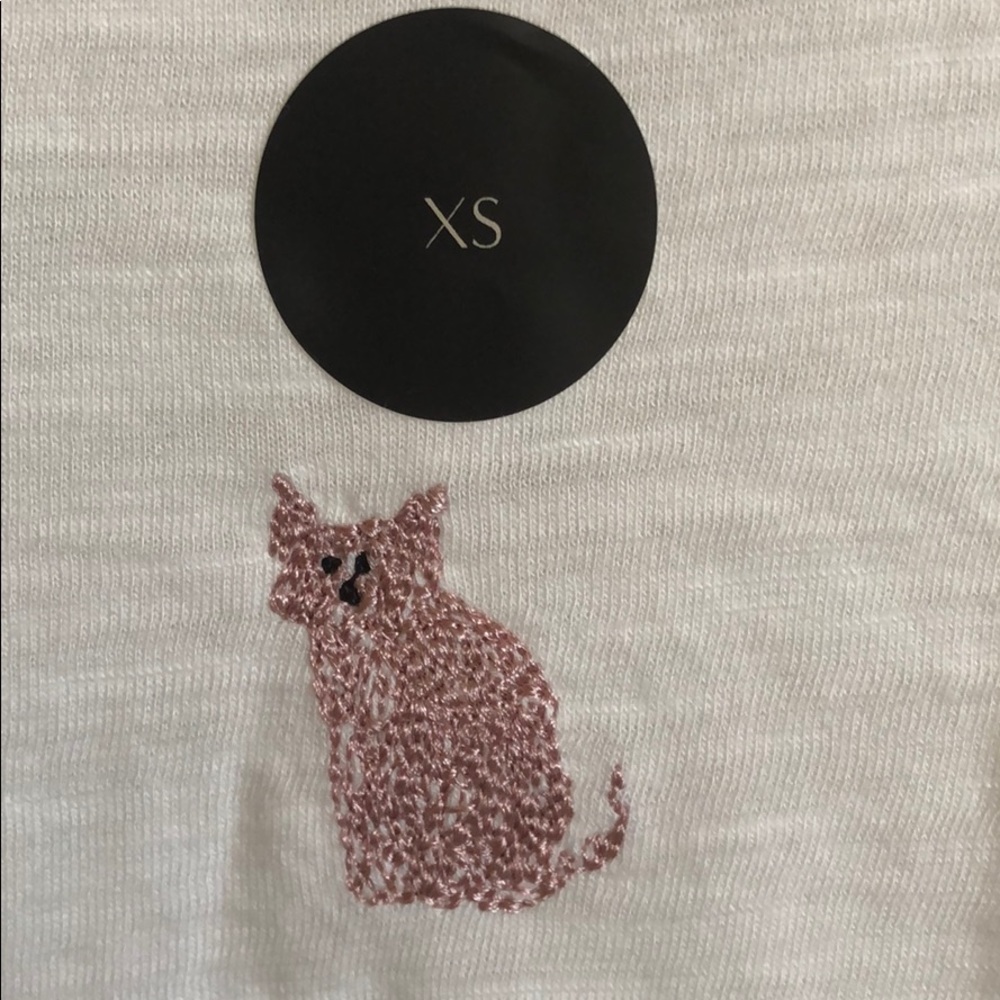 Petite Long-Sleeve Embroidered T-Shirt - Picture 3 of 4